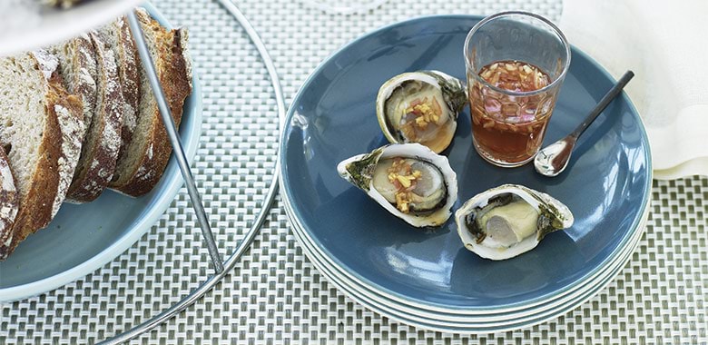Sydney Rock Oysters With Ginger And Shallot Dressing Recipe